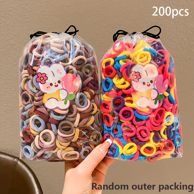 Kids Girls Hair Bands 100/200 Elastic Fabric Scrunchies Cute Gift Accessories