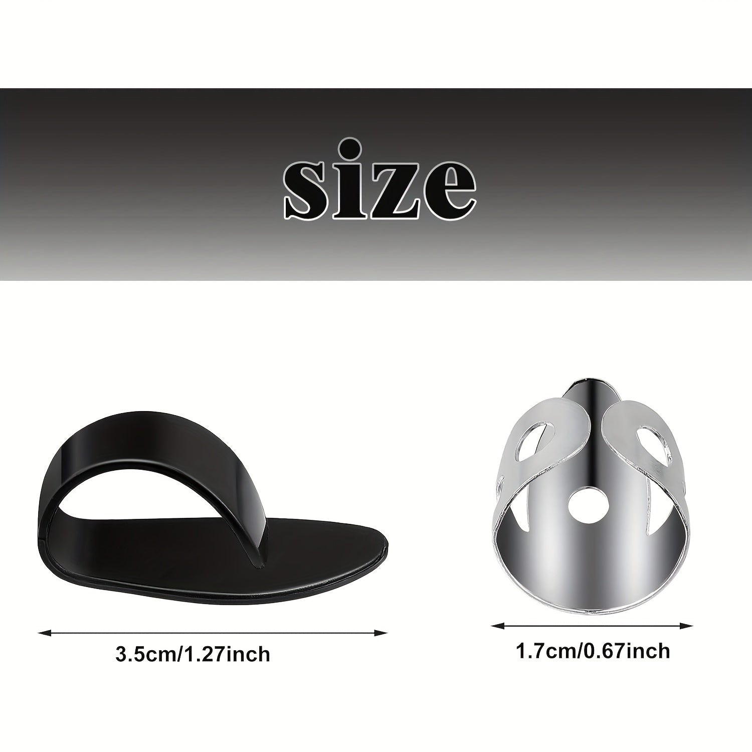 Set of 12 Stainless Steel Guitar Finger Picks and Thumb Picks Adjustable for Acoustic Electric Banjo