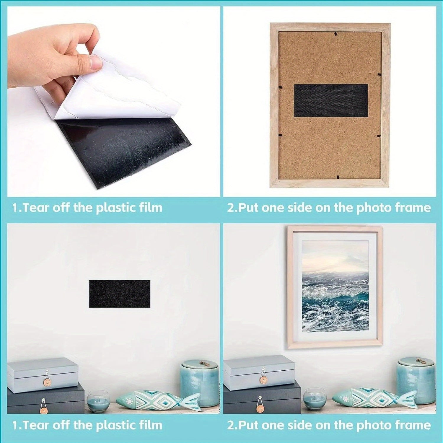 Black 10pcs Self-Adhesive Carpet Fixing Stickers Anti-Slip Mat Tape for Rugs and Furniture