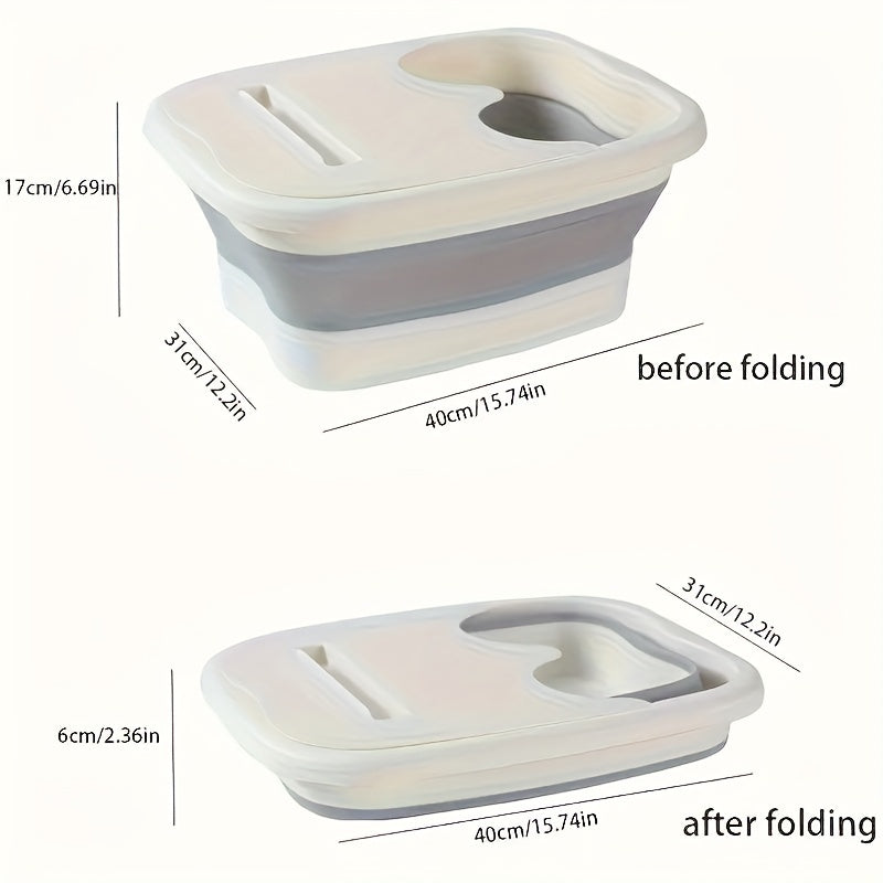 Portable Folding Foot Spa Basin with Heating Function for Home and Travel