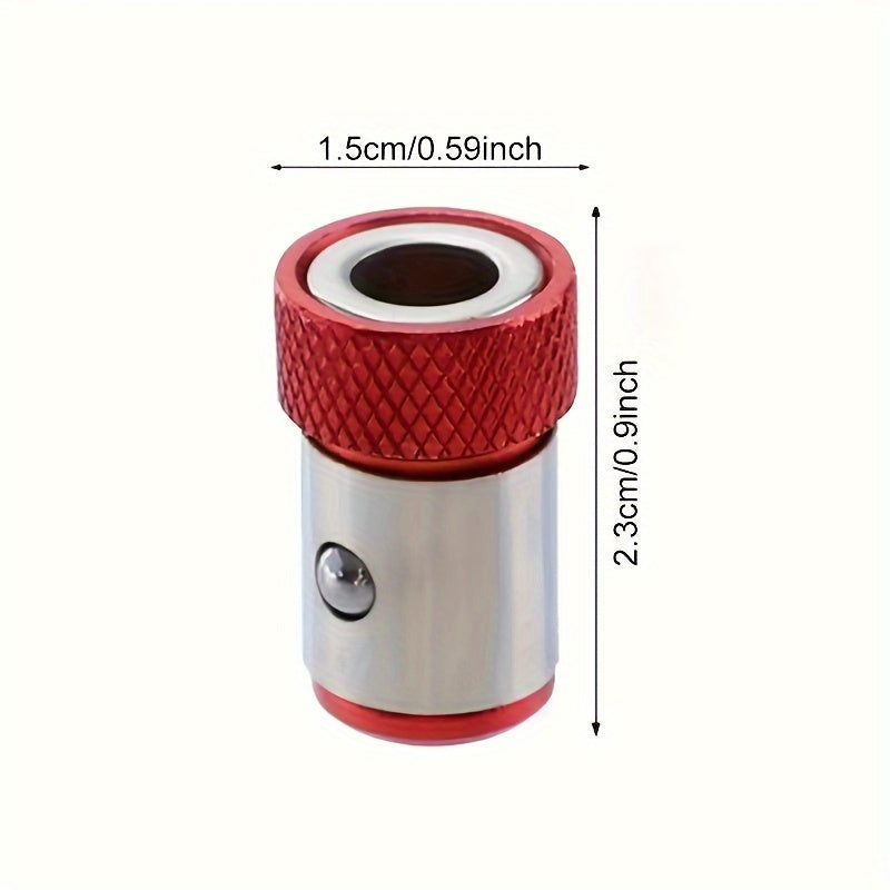 3-Piece Alloy Magnetic Screwdriver Bit Holder Set Scratch Resistant Strong Magnet Red Yellow Blue