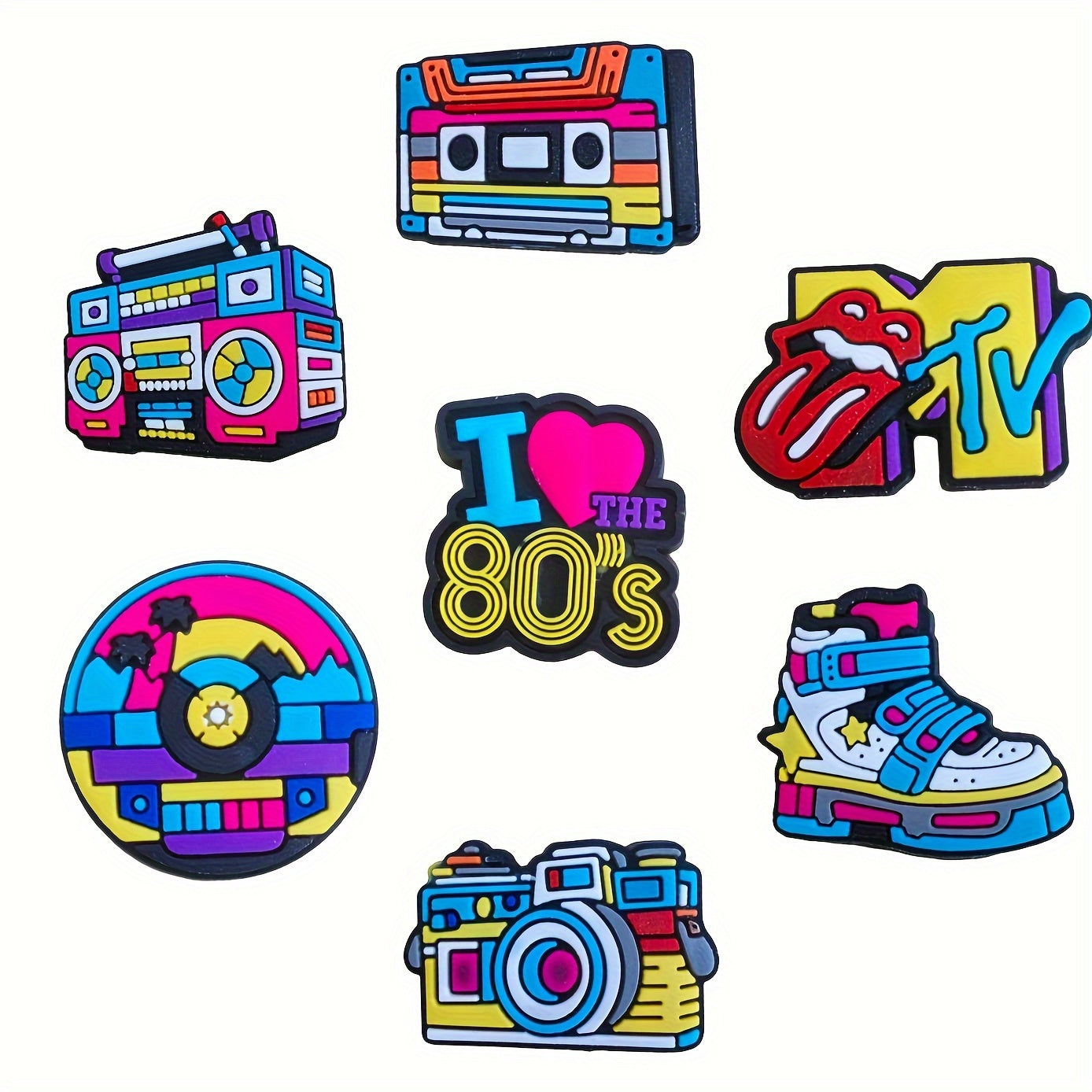 Unisex Kids PVC Shoe Charms 7-26pcs Colorful Cartoon Accessories for DIY and Crafts