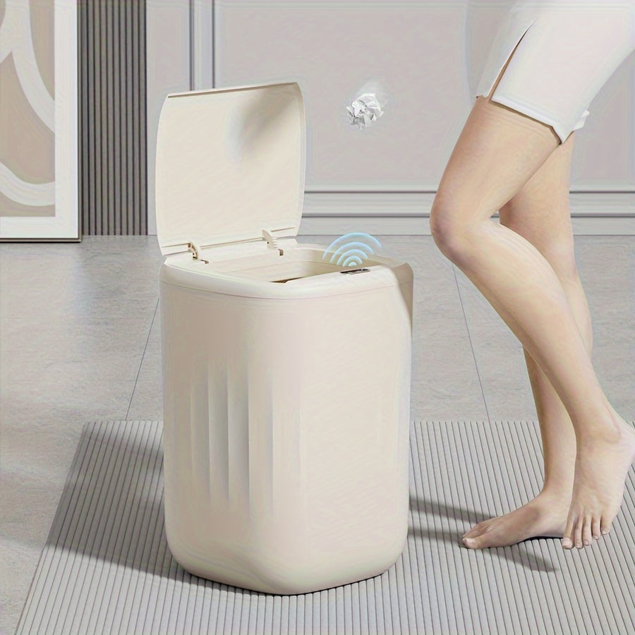 1 шт. Умная безконтактная мусорная корзина с сенсорной технологией, работающая от батареек, 3 режима, идеальна для различных помещений