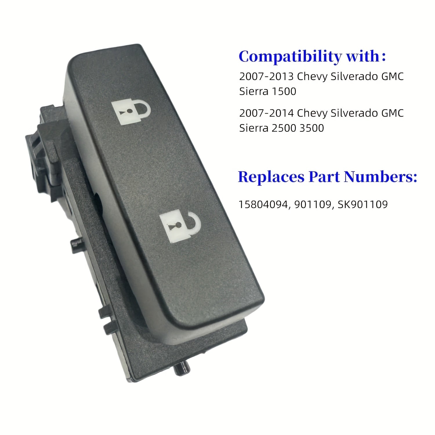 Passenger Side Power Door Lock Switch for Chevy and GMC Trucks