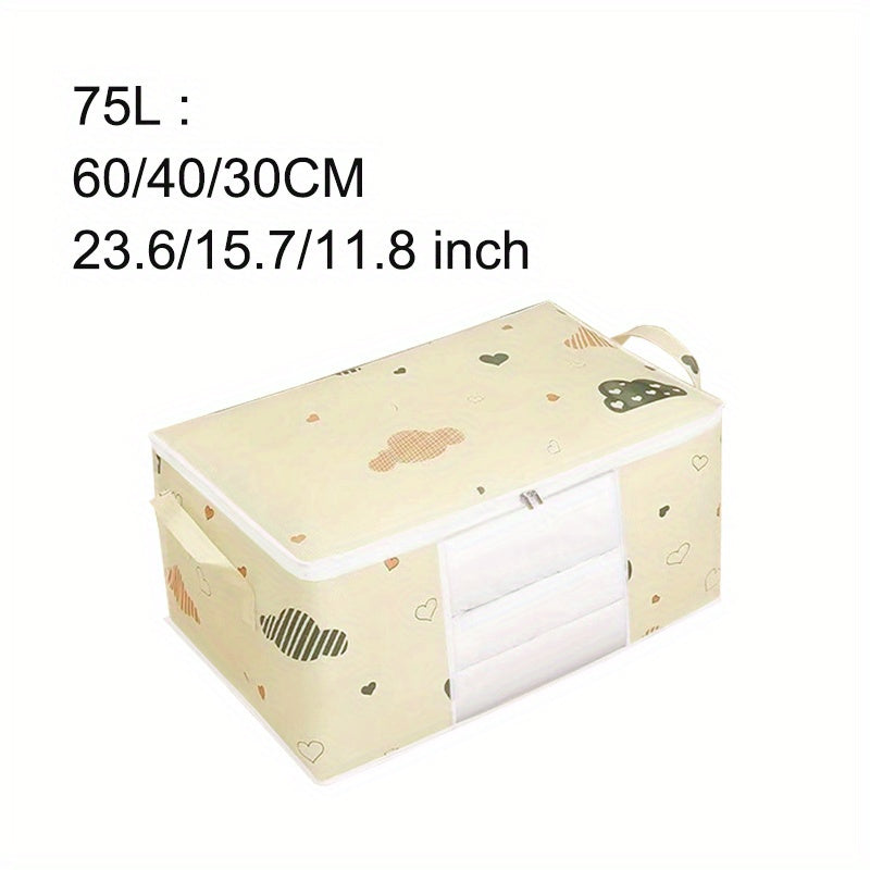 Большая сумка для хранения одежды с ручкой, складной органайзер для постельных принадлежностей с молнией