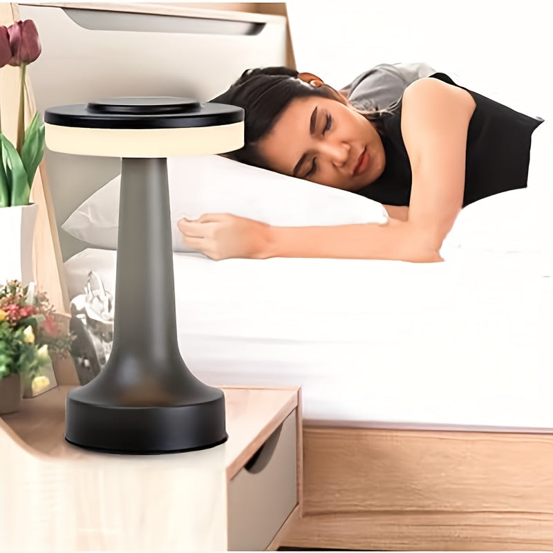 Golden LED Table Lamp Touch Control 3-Level Brightness Rechargeable Metal