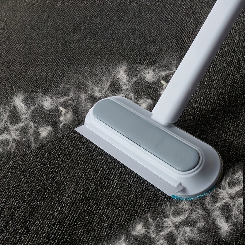 Нейлоновая щетка для удаления шерсти домашних животных с длинной ручкой для ухода за собаками и уборки