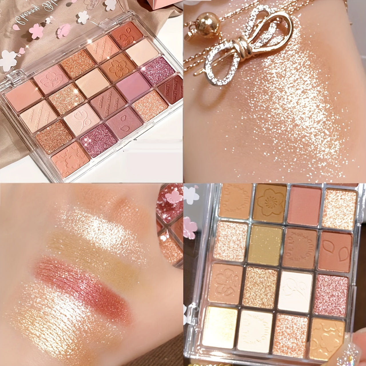 20-Color Eyeshadow Palette for Music Festivals Earthy Brown Tones Matte Shimmery Long-Lasting