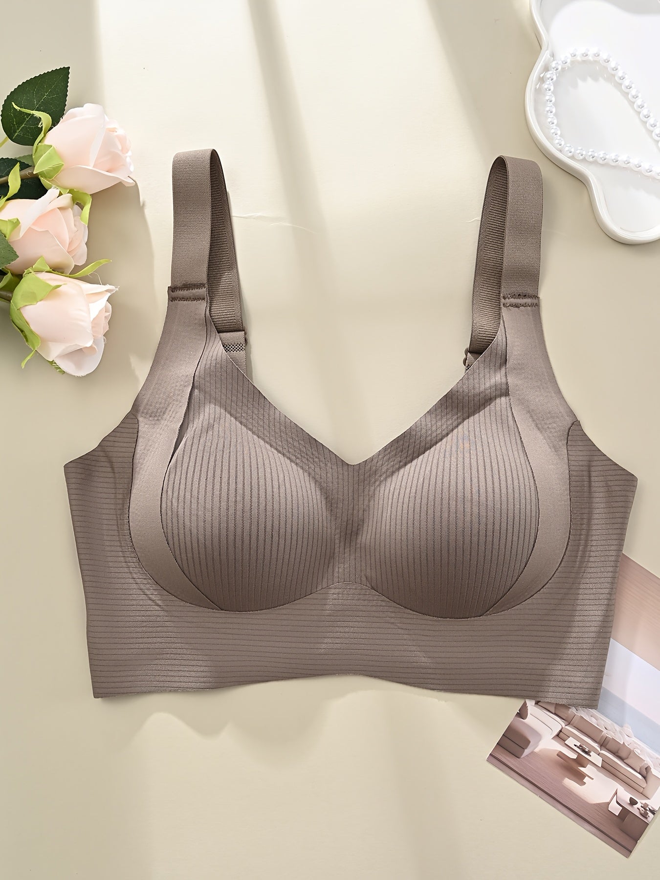 Wireless Bralette for Women Seamless Soft Support Wide Straps Comfortable Daily Wear