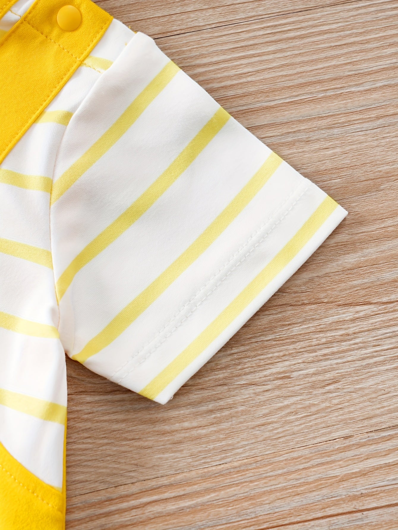 Kids' Summer Elephant Cartoon Romper for 0-3 Years Girls and Boys Made of Soft Polyester Blend