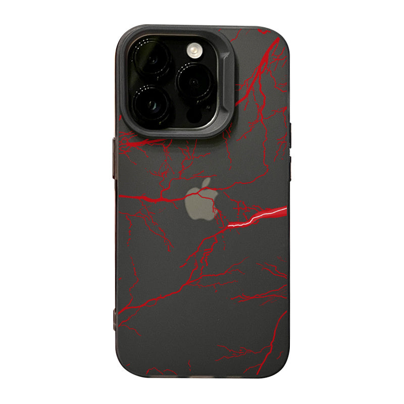 Red Matte TPU Phone Case for iPhone 11-16 Pro Max with Lens Protection