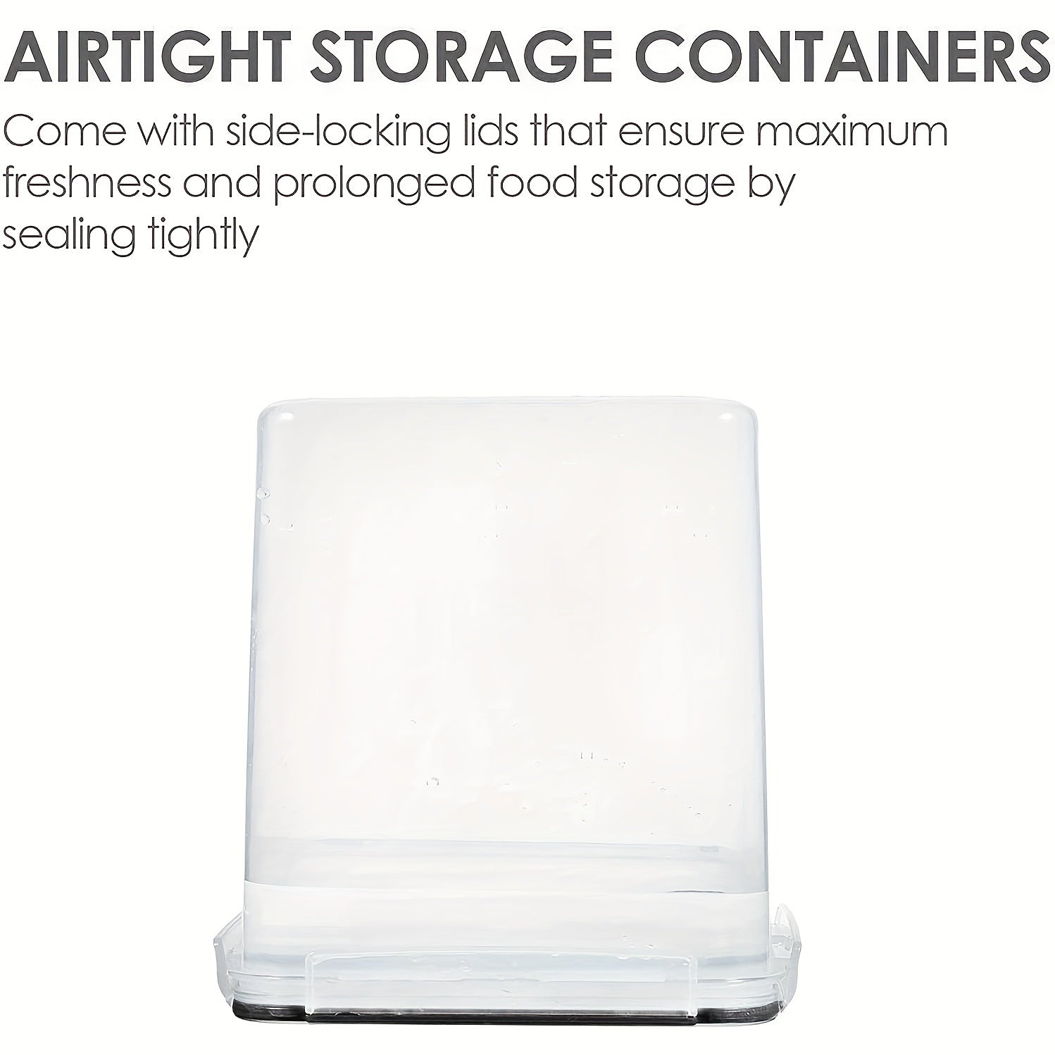 Food Storage Containers 2.5L BPA Free Airtight Plastic with Labels Black