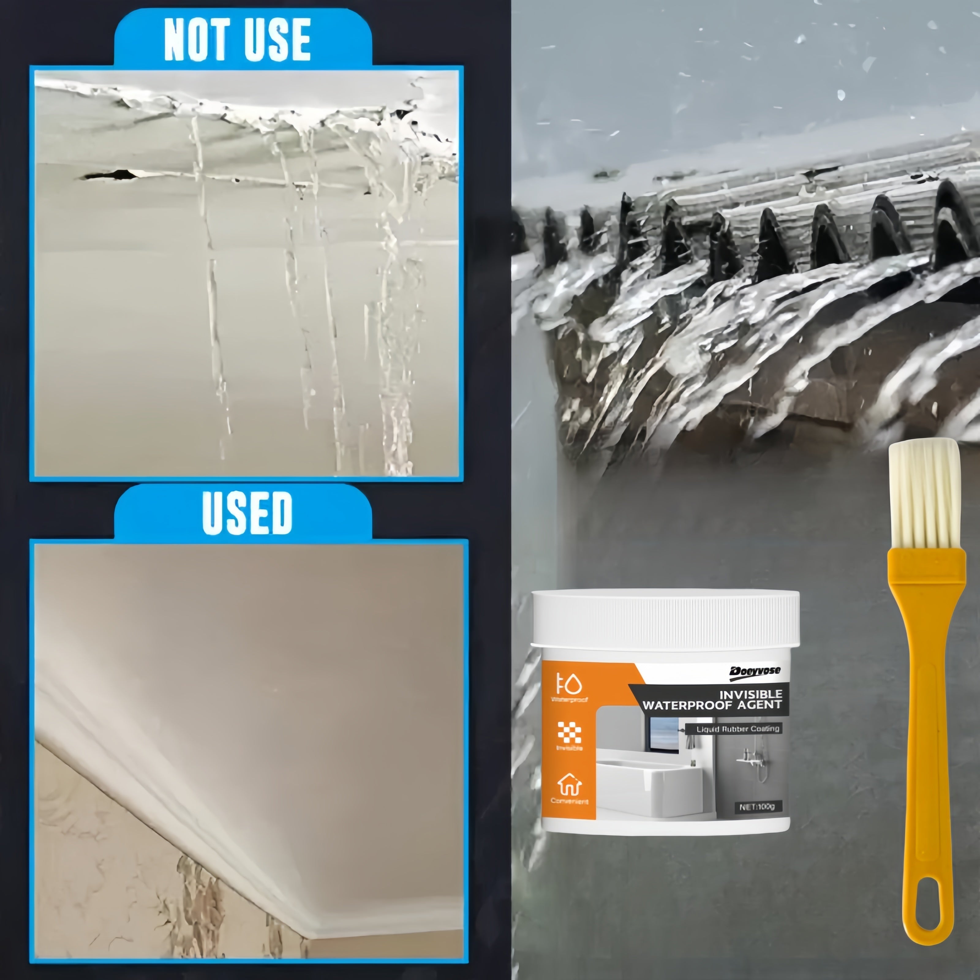 Invisible Waterproof Sealant for RVs Clear Interior Exterior Repair Adhesive