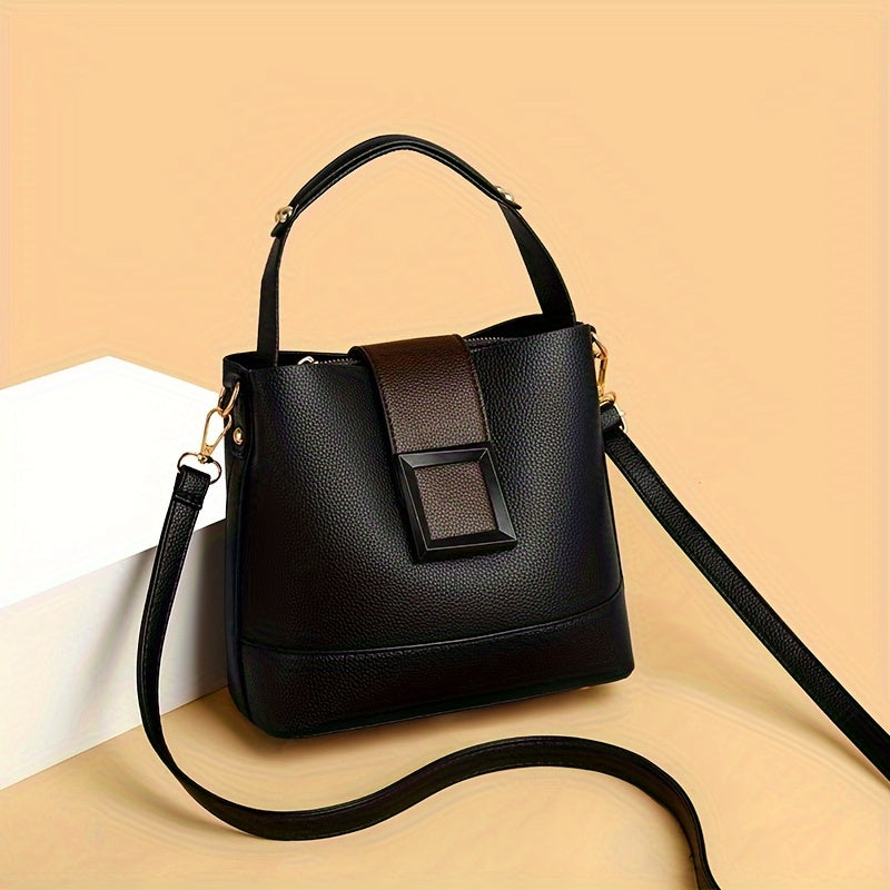 Lightweight Adjustable Crossbody Bag with Satchel Style and Textured Finish