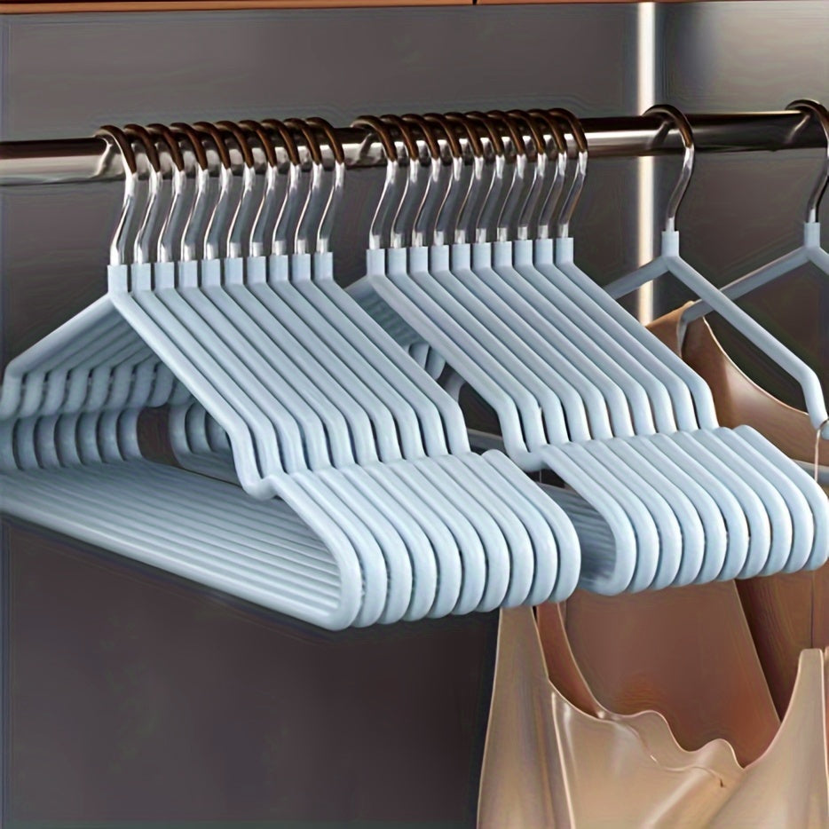 Set of 10 Heavy Duty Stainless Steel Hangers for Coats Suits Dresses