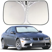 Foldable Car Sun Visor UV Protection Interior Cooling Black Universal Fit