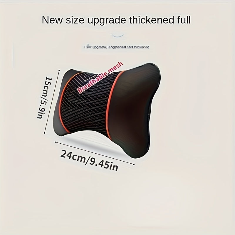 2-Pack Universal Faux Leather Knit Neck Rest Cushions for Cars