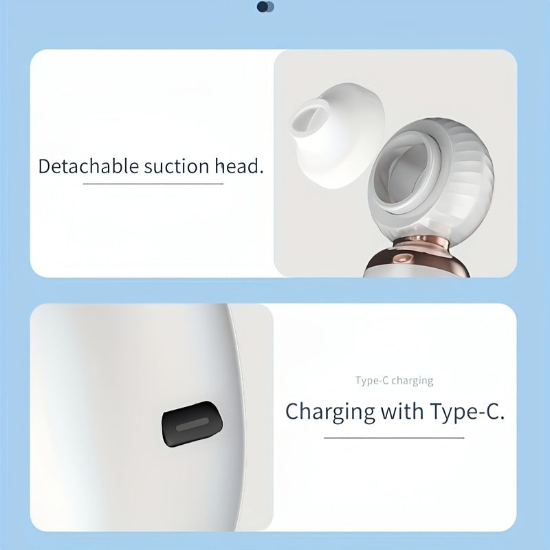 Blackhead Remover Vacuum for Men and Women USB Rechargeable with Magnifying Glass 3 Modes 3 Suction Heads