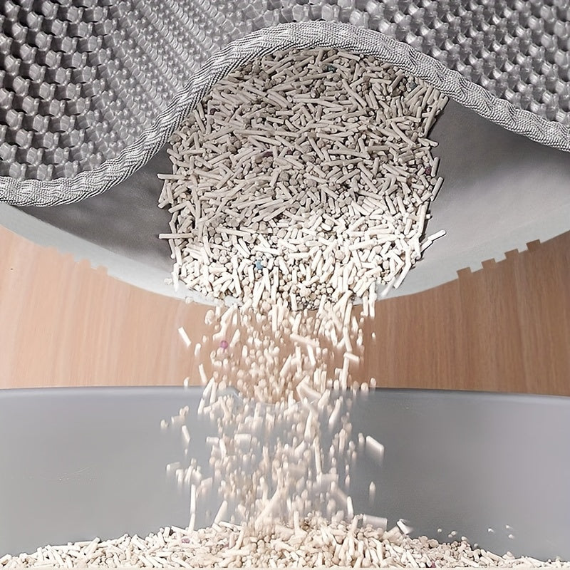 Large Double-Layer Cat Litter Mat Leakproof Spill-Resistant EVA Extra Large