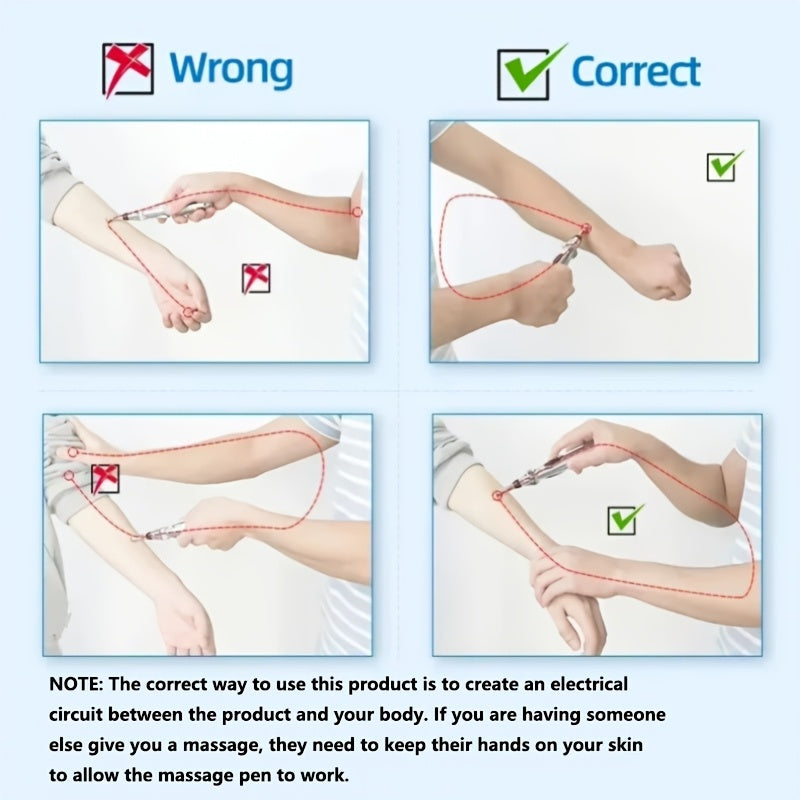 Bolígrafo de masaje eléctrico con pantalla digital y 9 modos para aliviar la espalda, la cintura y las piernas