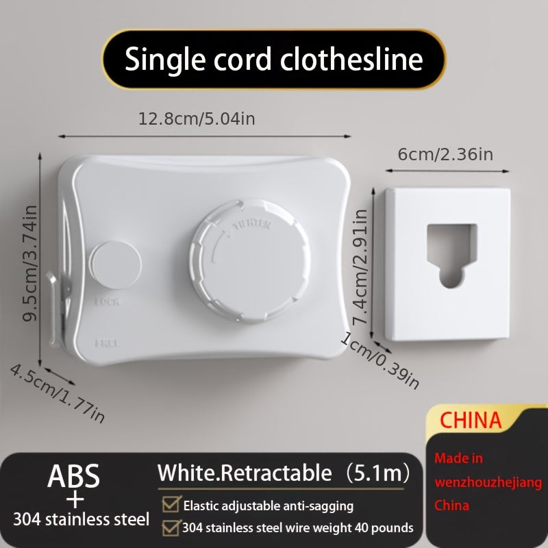 Одноразовая невидимая выдвижная веревка для одежды из нержавеющей стали для использования в помещении и на улице. Идеально подходит для хранения на балконе и способна выдерживать тяжелые нагрузки. Оснащена тросом из нержавеющей стали 304.