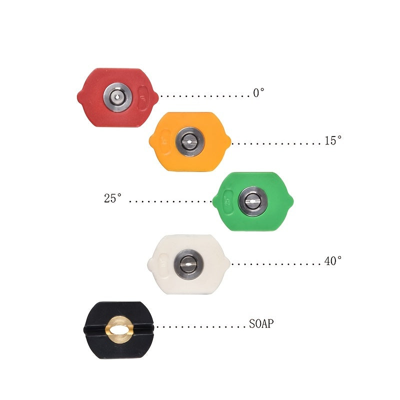 High Pressure Washer Gun with Extension Rod Nozzle Tips 5000 PSI Brass Metal