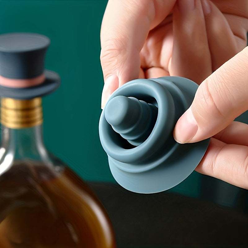 Silicone Wine Bottle Stopper for Red and Champagne Bottles Keep Fresh Dust-Free