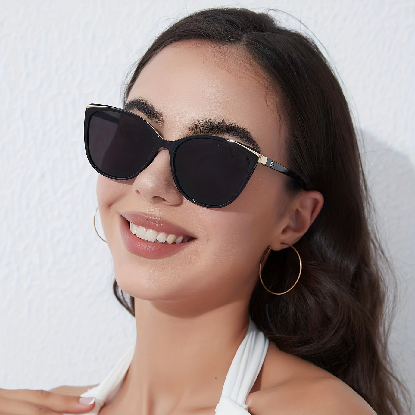 Unisex Cat Eye Sunglasses Gradient Lenses Anti-Glare for Driving Beach Travel