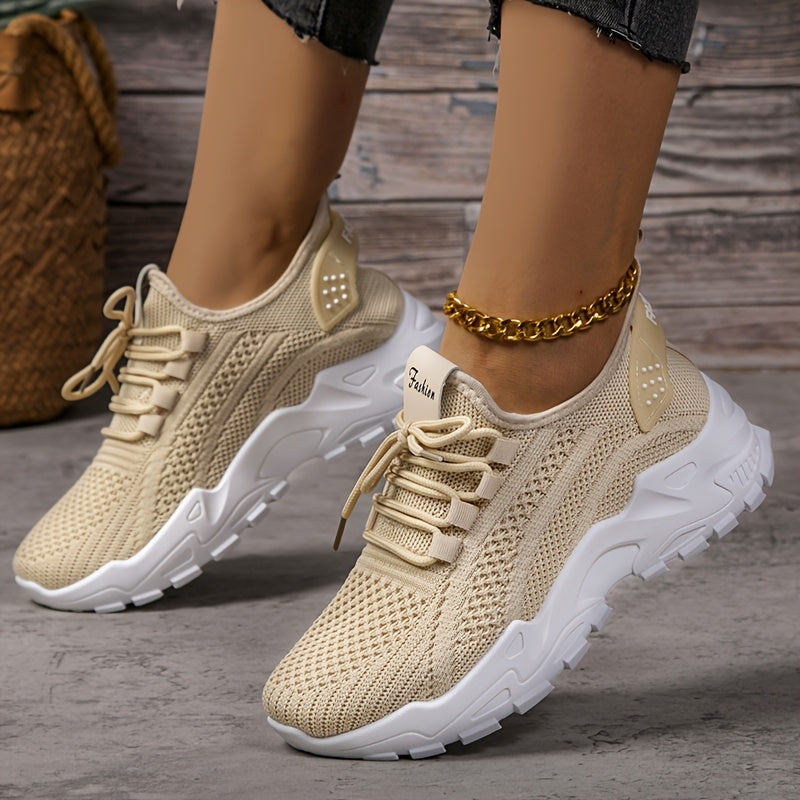 Women's Slip-On Sneakers Breathable Mesh Casual Shoes White Black