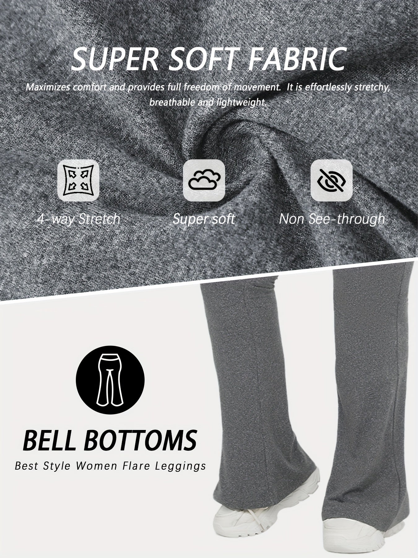 Plus o'lcham ayollar uchun yoga shimlari keng belbog'li yuqori qavatli kengaytirilgan oyoq