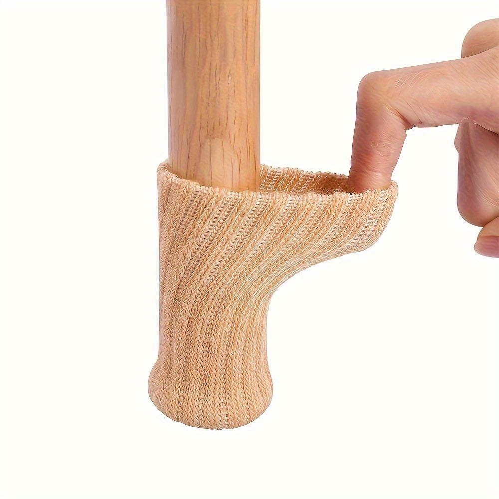 Set of 24 Elastic Chair Leg Socks with Anti-Slip Pads for Floor Protection