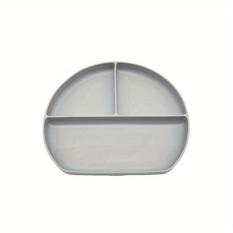 Bolalar uchun Silikon Stol to'plami, bo'lingan plita bilan, yiqilish va to'kilishdan himoya qilish uchun