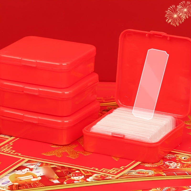 60 Pieces Heavy Duty Double-Sided Tape with Strong Adhesive and Red Storage Box