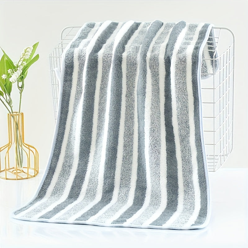Bamboo Charcoal Bath Towel Set Includes 70x140cm Bath Towel and 35x75cm Washcloth for Adults