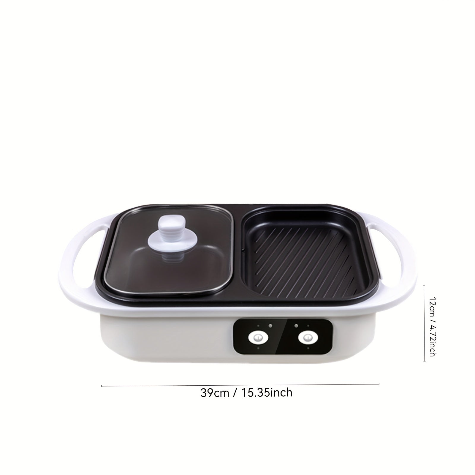 Aluminum alloy shabu-shabu pot with non-stick coating and double-layer tray