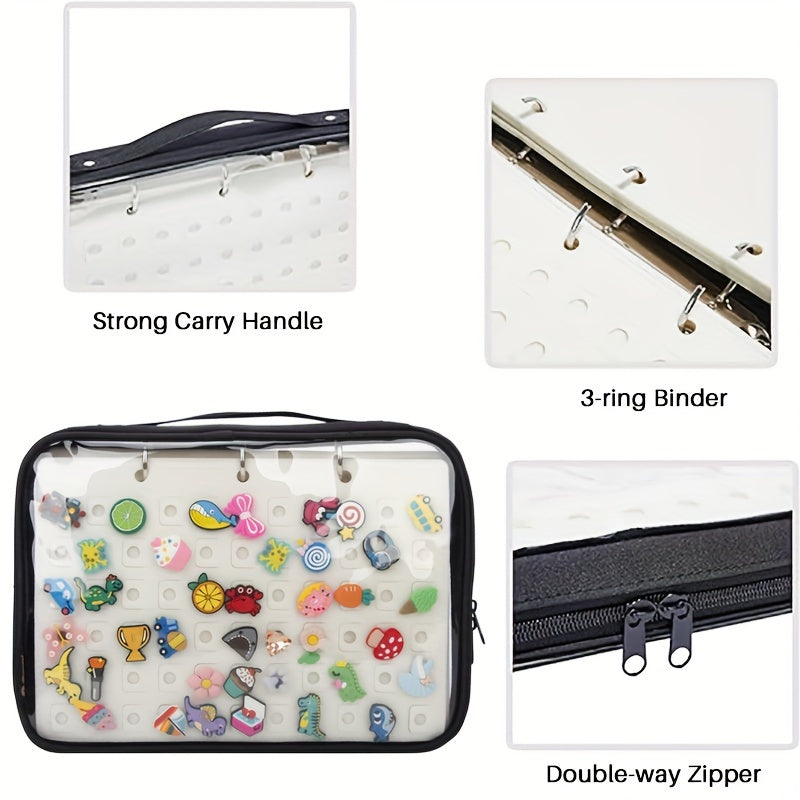 Shoe Charms Organizer Bag with 5 Pages Portable Storage for Shoe Accessories