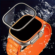 Apple Watch Ultra Screen Protectors and Titanium Frame Set 49mm 9H Tempered Glass Waterproof