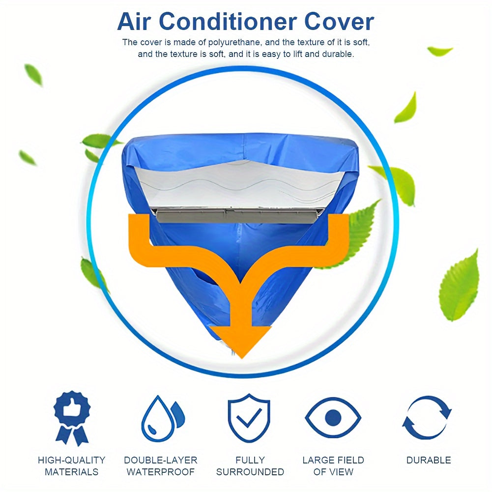 Home Air Conditioner Cover Large Hanging Cleaner with Drainage Pipe Reusable Water Bag