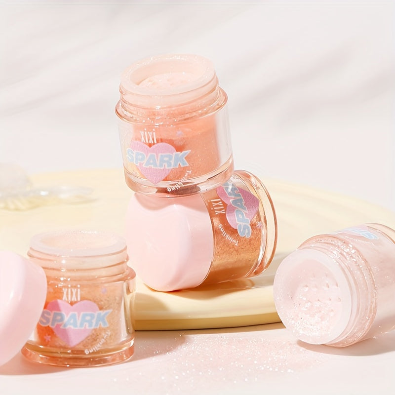 Румяна- хайлайтер Sweet Peach с шиммером для лица и глаз, влажное сияние