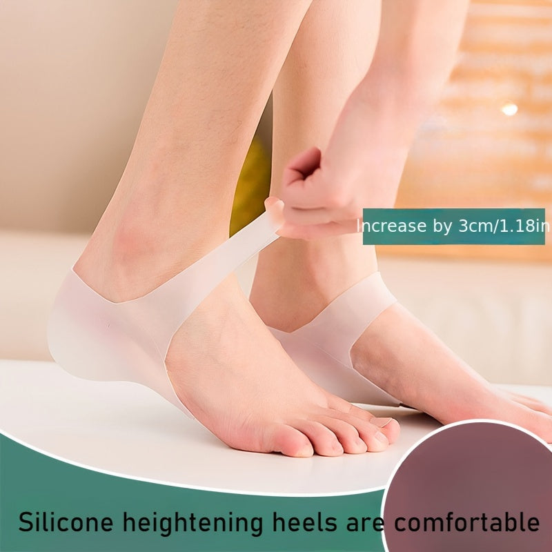 Invisible Silicone Height Increasing Insoles Half Pads for Men and Women