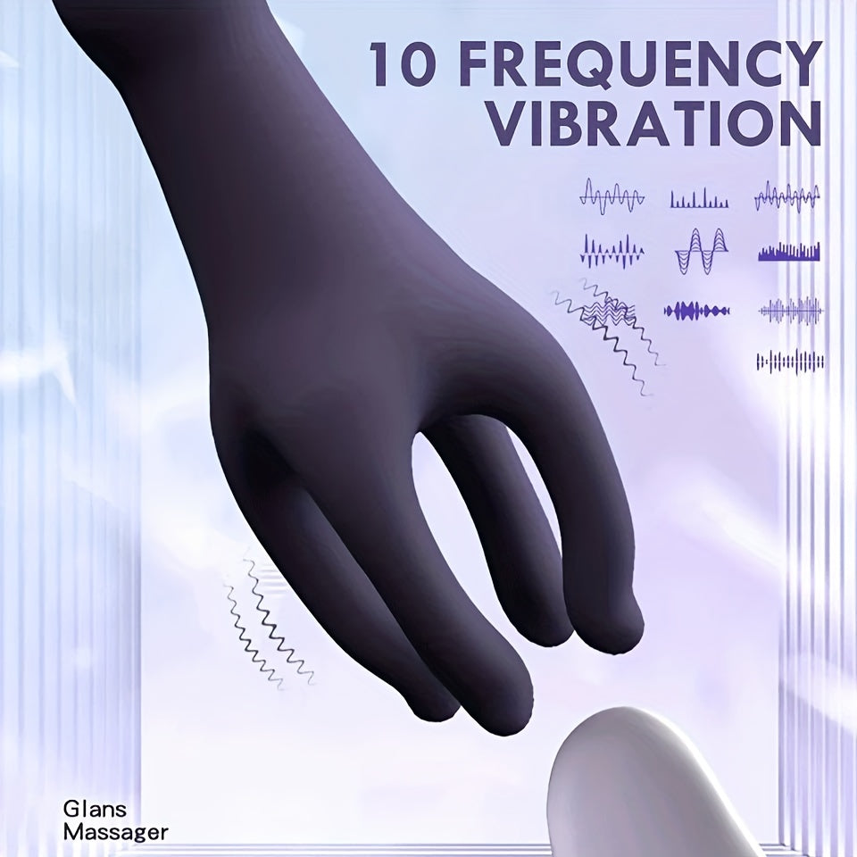 Men Silicone Vibrator Penis Trainer Prolonged Glans Massage Automatic