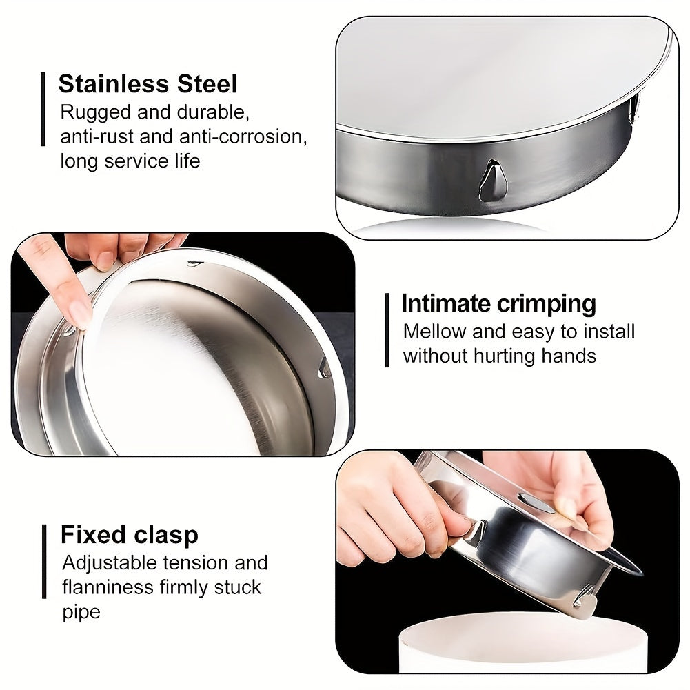 90mm/110mm pechka quvurini yopish uchun mustahkam zanglamaydigan po'latdan yasalgan tutun qopqog'i, optimal ob-havo himoyasi uchun metall quvur qopqog'i bilan. Qishki bayram sovg'asi uchun mukammal.