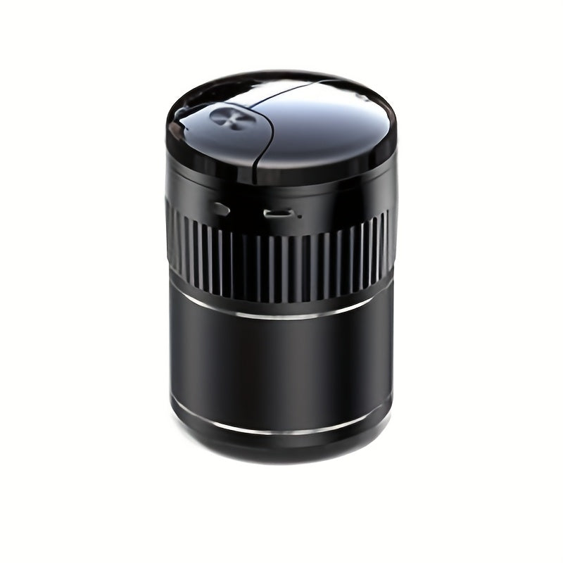 Универсальная автомобильная пепельница с инфракрасной автоматической крышкой, черный металл, аккумуляторная