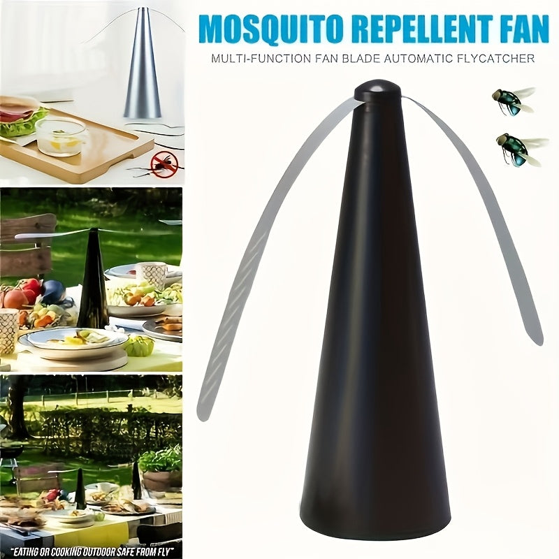 Outdoor Mosquito Repellent Fan Battery Powered Fly Catcher for Kitchen Home