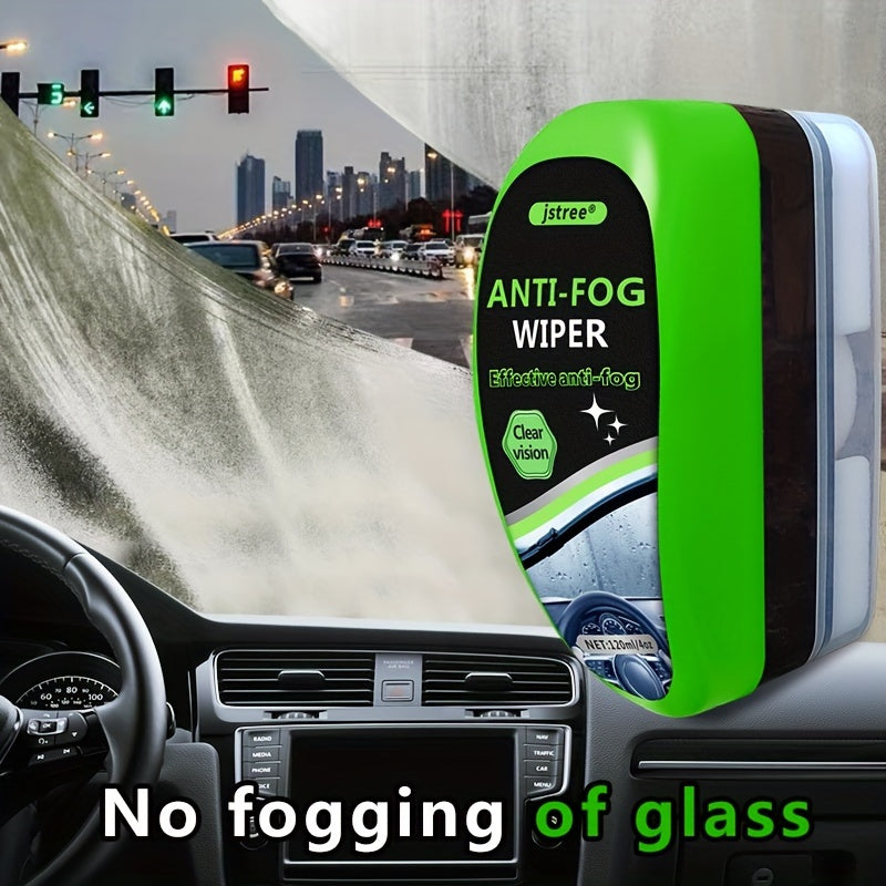Car Windshield Wiper Anti-Fog 120ml with Sponge Base for Clear Rain Fog Green black