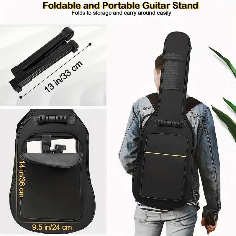 ABS Guitar Stand Adjustable Foldable Non-Slip A-Frame for Acoustic Electric Ukulele Basses