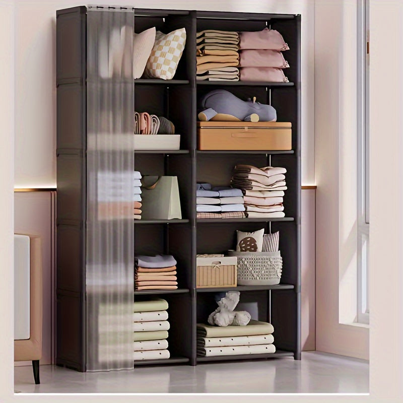 Metall saqlash javoni suv o'tkazmaydigan qoplama bilan, zamonaviy dizayn, oson yig'ish, changga chidamli, uy, ofis, sinf uchun