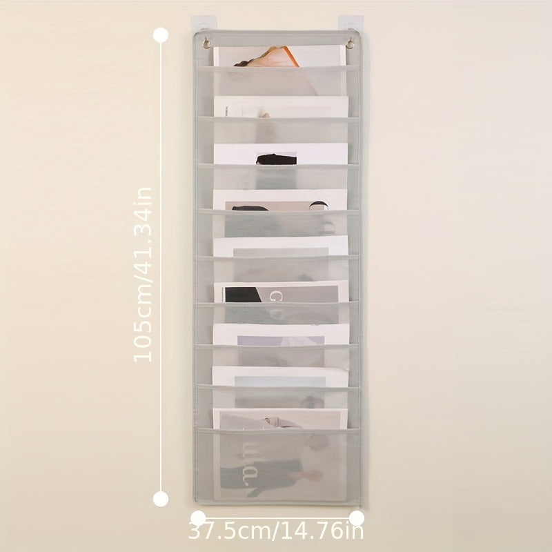 Organizador colgante sobre la puerta con múltiples capas para almacenamiento en dormitorios