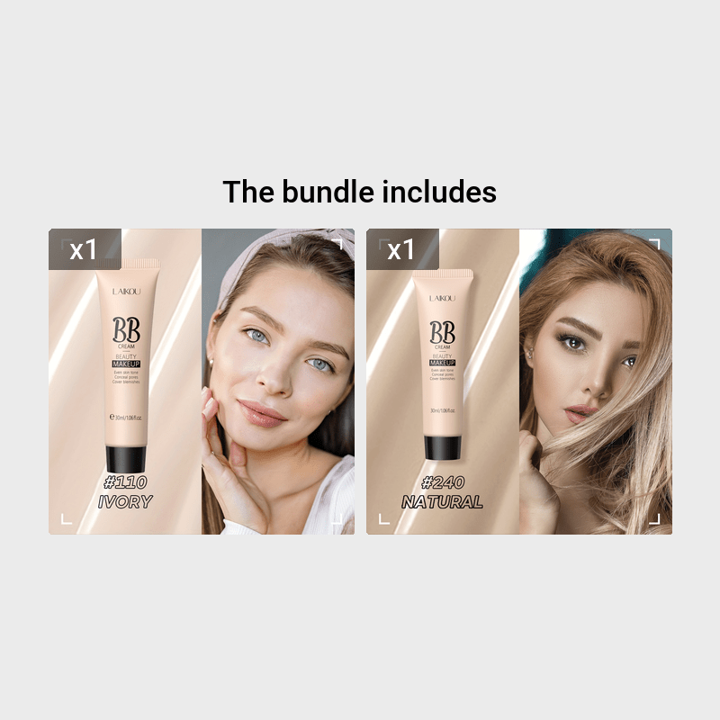 Women Waterproof BB Cream Concealer Full Coverage Makeup Foundation 30ml