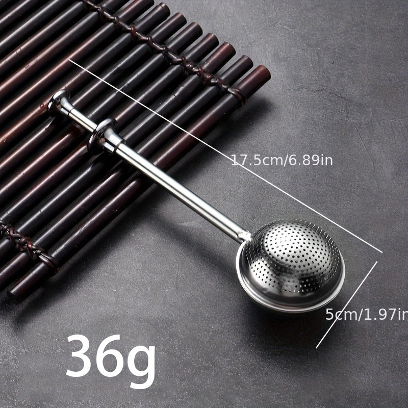 Juego de infusores de té de acero inoxidable con mango extensible para té de hoja suelta y especias